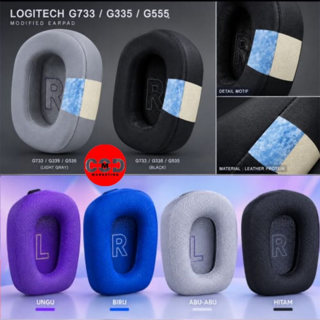 Bantalan Earcup Foam Earpad Cushion Logitech G733 / Logitech G 733