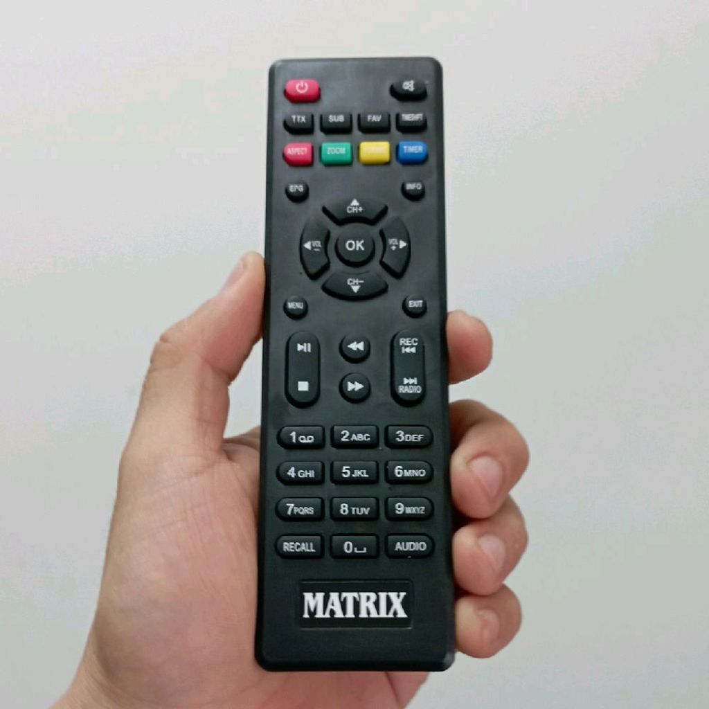 Remote Remot Set Top Box STB DVB-T2 HD UHF Pengganti Tanpa Setting Matrix Matrik Garuda Ungu Garuda 