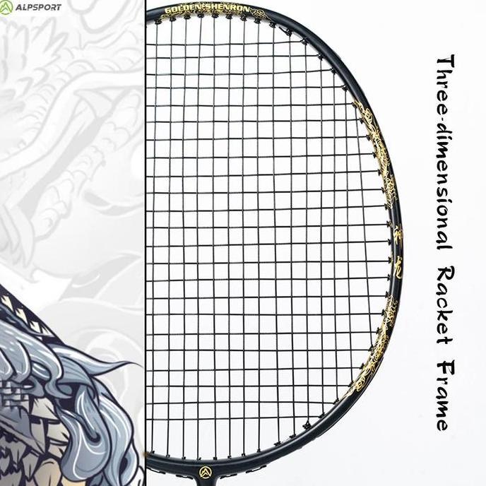 ALP SL ALPSPORTS Raket badminton 4U Max 28lbs (Default 22Lbs)Serat Fiberglass Seimbang Cocok Pemula 