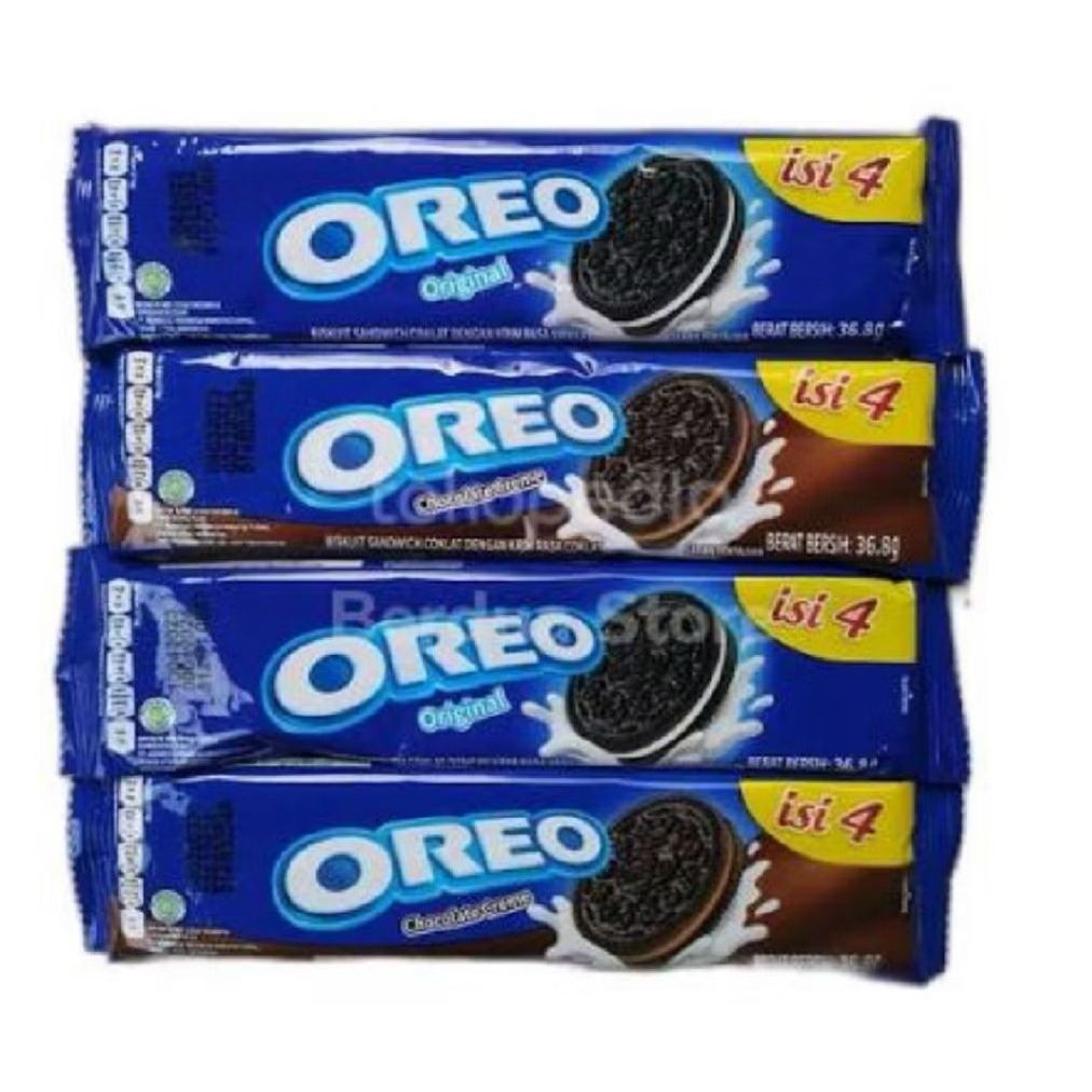 Biskuit Oreo Isi 4 x 12 Sachet Coklat Original
