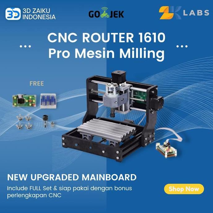 Cnc Router 1610 Pro Mesin Milling Pcb Laser 160*100*45 Mm With Spindle
