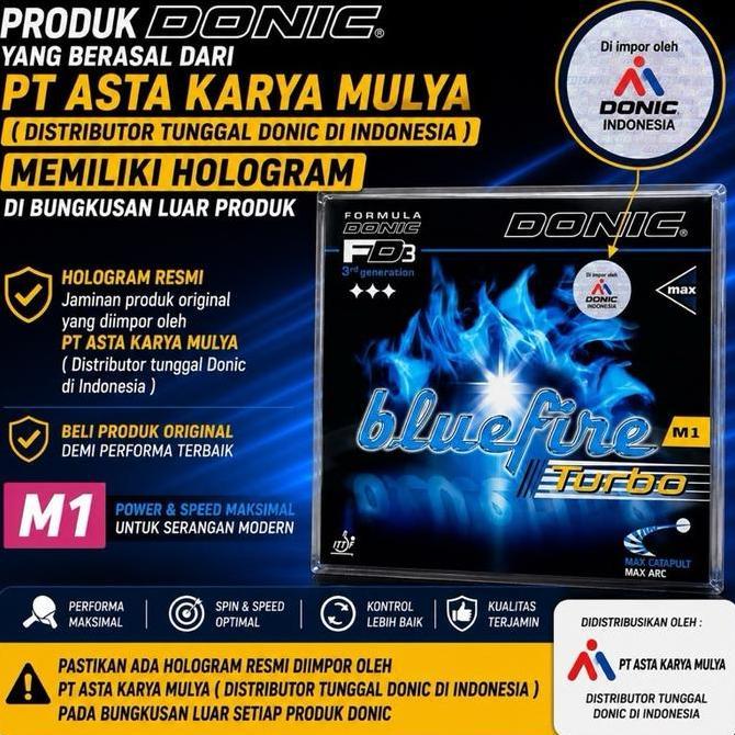 DONIC Bluefire M1 Turbo Karet Pingpong Rubber Tenis Meja
