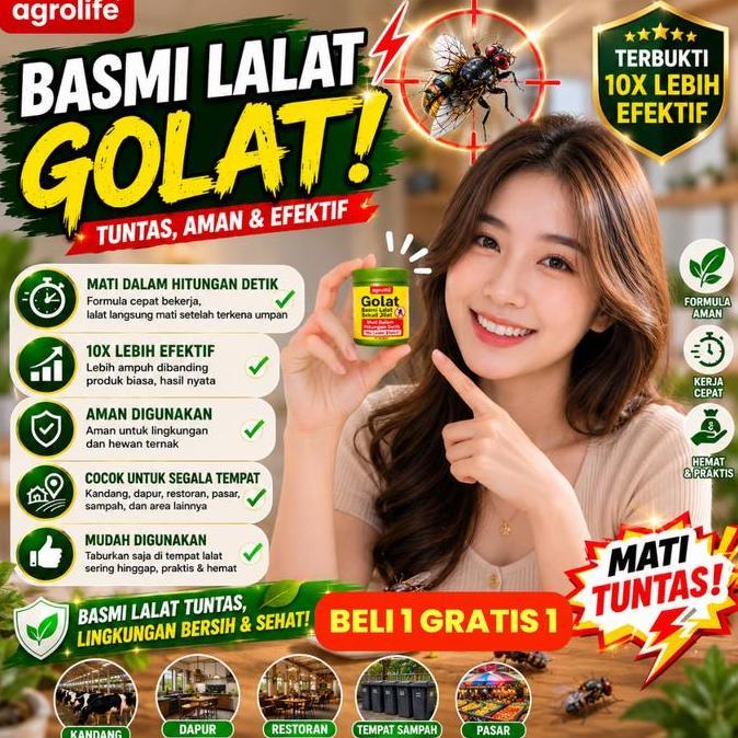 TERBARU AGROLIFE Racun Lalat Ampuh 100% | Pembasmi Lalat Ampuh Super | Obat Lalat untuk Rumah & Kand