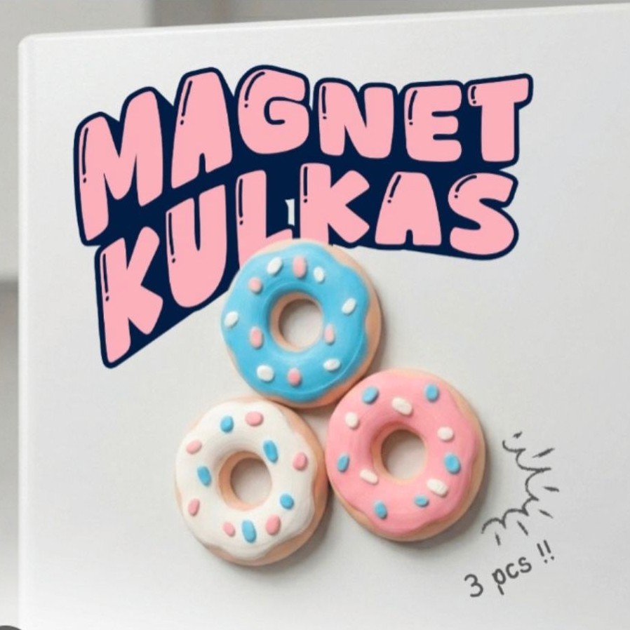 TAMPA MINIMAL ORDER Magnet Kulkas Donat Lucu | Hiasan Kulkas Mini Donat Clay | Souvenir Ultah*