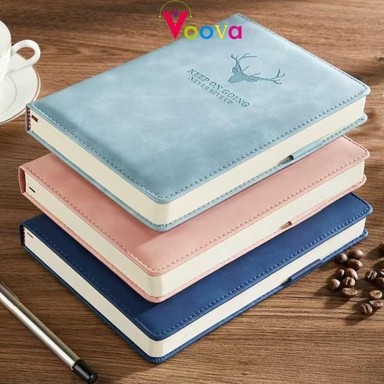 [ JUBI ] VOOVA Notebook Sarung Kulit A5 Buku Agenda Catatan Kerja Meeting Planner NoteBook Notepad D