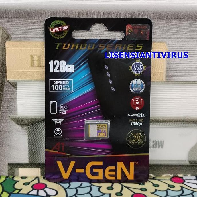 Microsd V-Gen VGEN Turbo Class10 100Mbps 8gb 16gb 32gb 64gb 128gb 256G