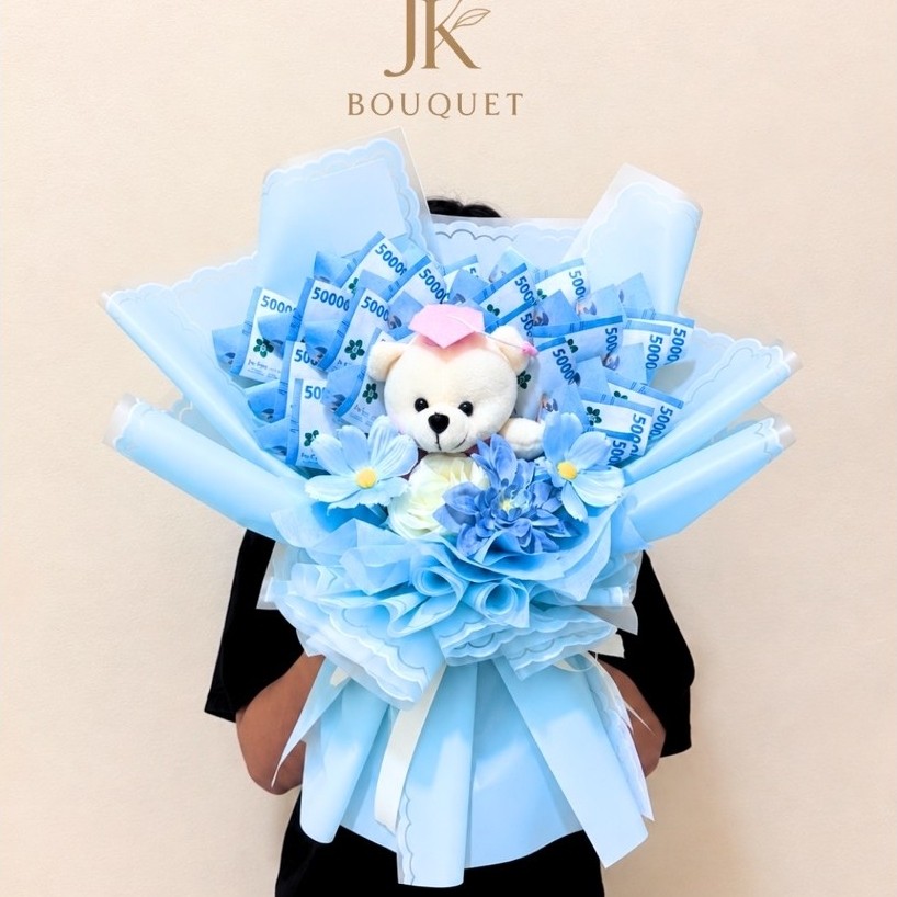 [BISA DIKIRIM HARI INI] A5 / Folded Money bouquet pecahan 1jt / Jasa pembuatan money bouquet