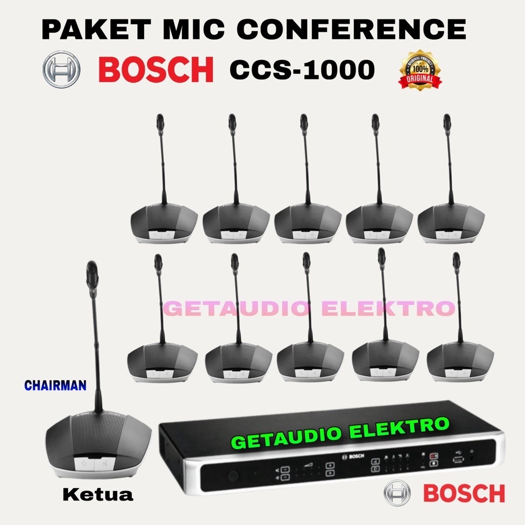PAKET MIC RAPAT CONFERENCE BOSCH CCS1000D ORIGINAL