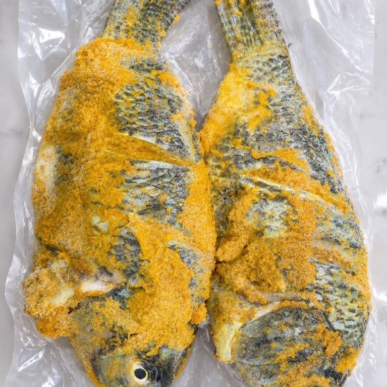 Ikan Nila Marinasi frozen bumbu kuning / Ikan siap goreng / Tinggal masak / Lauk praktis