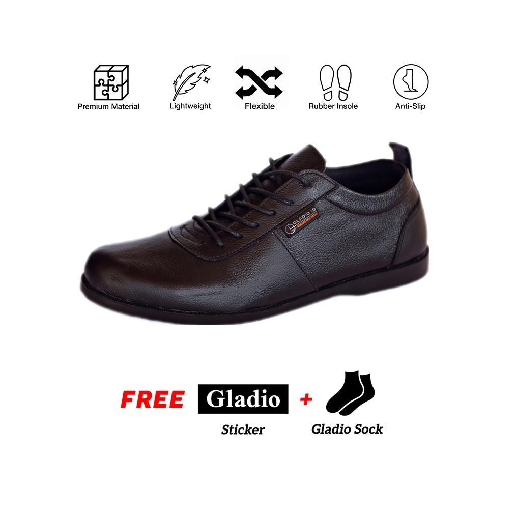 Sepatu Gladio Kasula Hitam Pria bahan kulit - Gladio Klasik