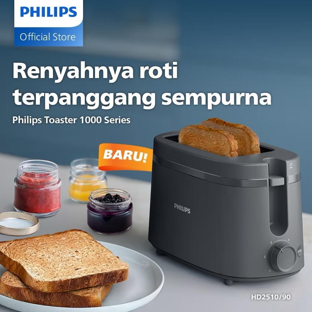 Toaster Philips HD2510/90 Hitam - Philips Pemanggang Roti Philips Toaster Pemanggang Roti Listrik Ph