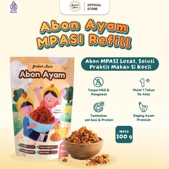 Gadoeh Rasa Abon Ayam Refill Pouch - Abon MPASI Abon Bayi Anak 1+ Tahun Solusi GTM