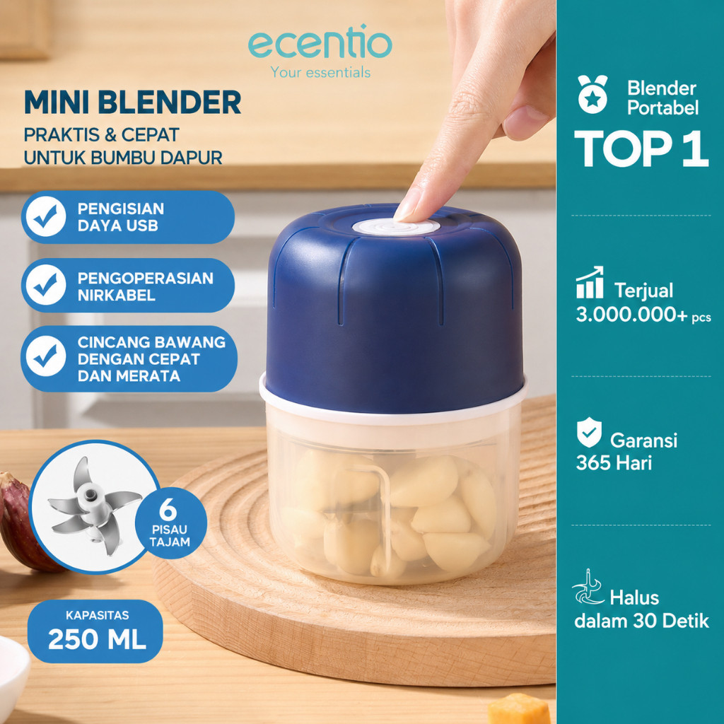 mini cooper 6 pisau kapsul coper Mixer blender bumbu portable mitochiba alat dapur bumbu listrik ble