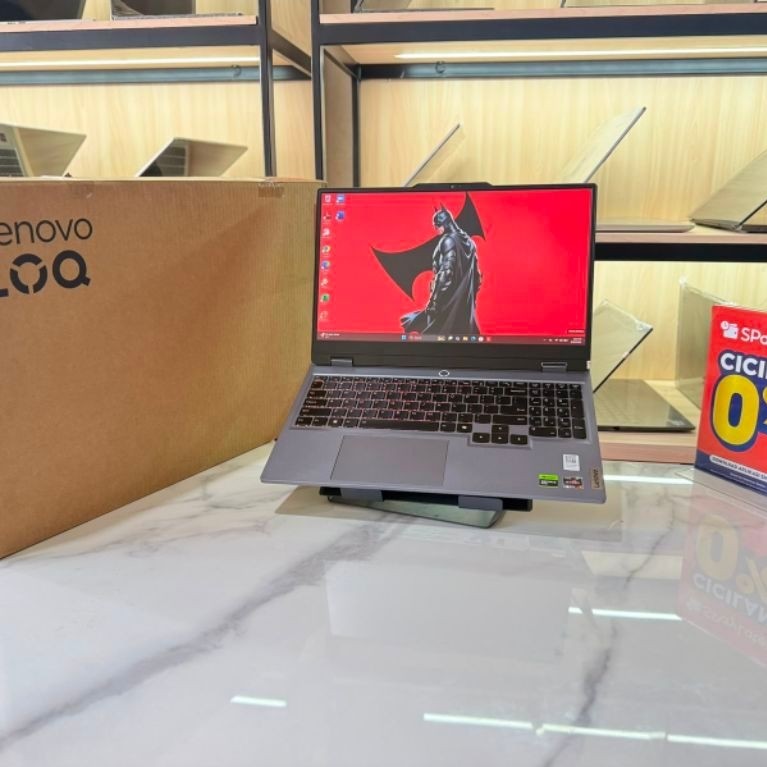 LAPTOP GAMING LENOVO LOQ AMD RYZEN 7 7435HS RAM 12 GB SSD 512 GB RTX4060 8 GB FULSET GARNsi 1 thn 

