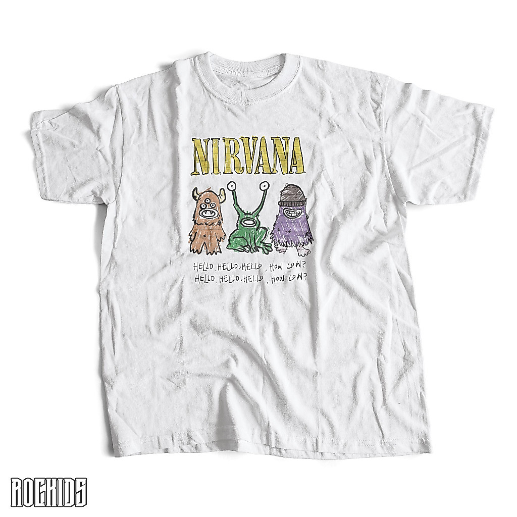 ROCKIDS - NIRVANA - TSHIRT - TEES - KIDSWEAR - KAOS BAND - KAOS BAND NIRVANA - KAOS NIRVANA - TSHIRT