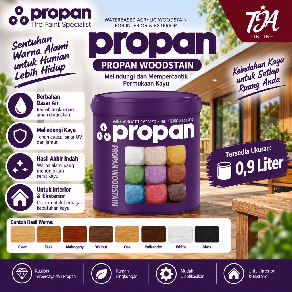 PROPAN Cat Kayu Water Based Propan Wood Stain PWS 631 1 Liter