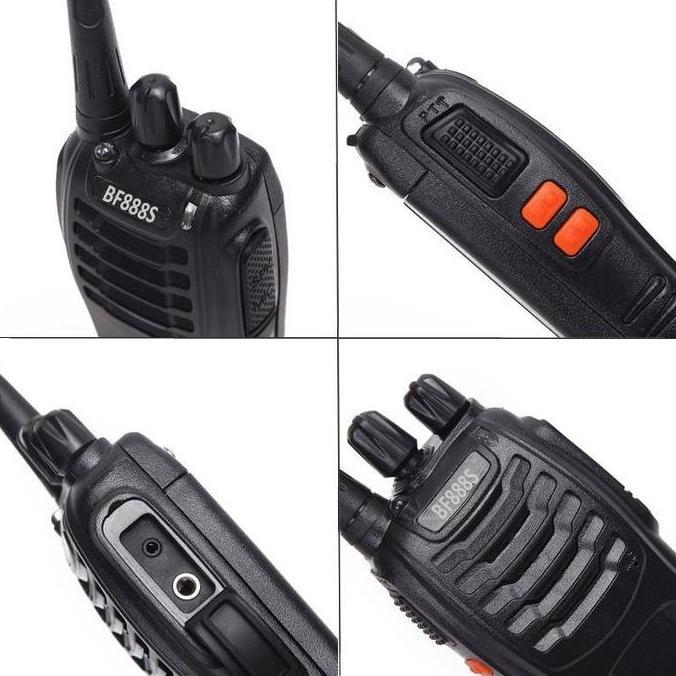 HT BF888s Radio Jarak Jauh Handy Talky Walky Talky UHF Jarak + Earset 2 Unit