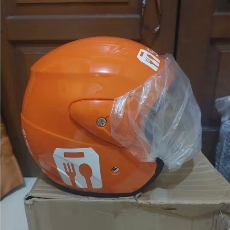 helm shoppee food driver baru