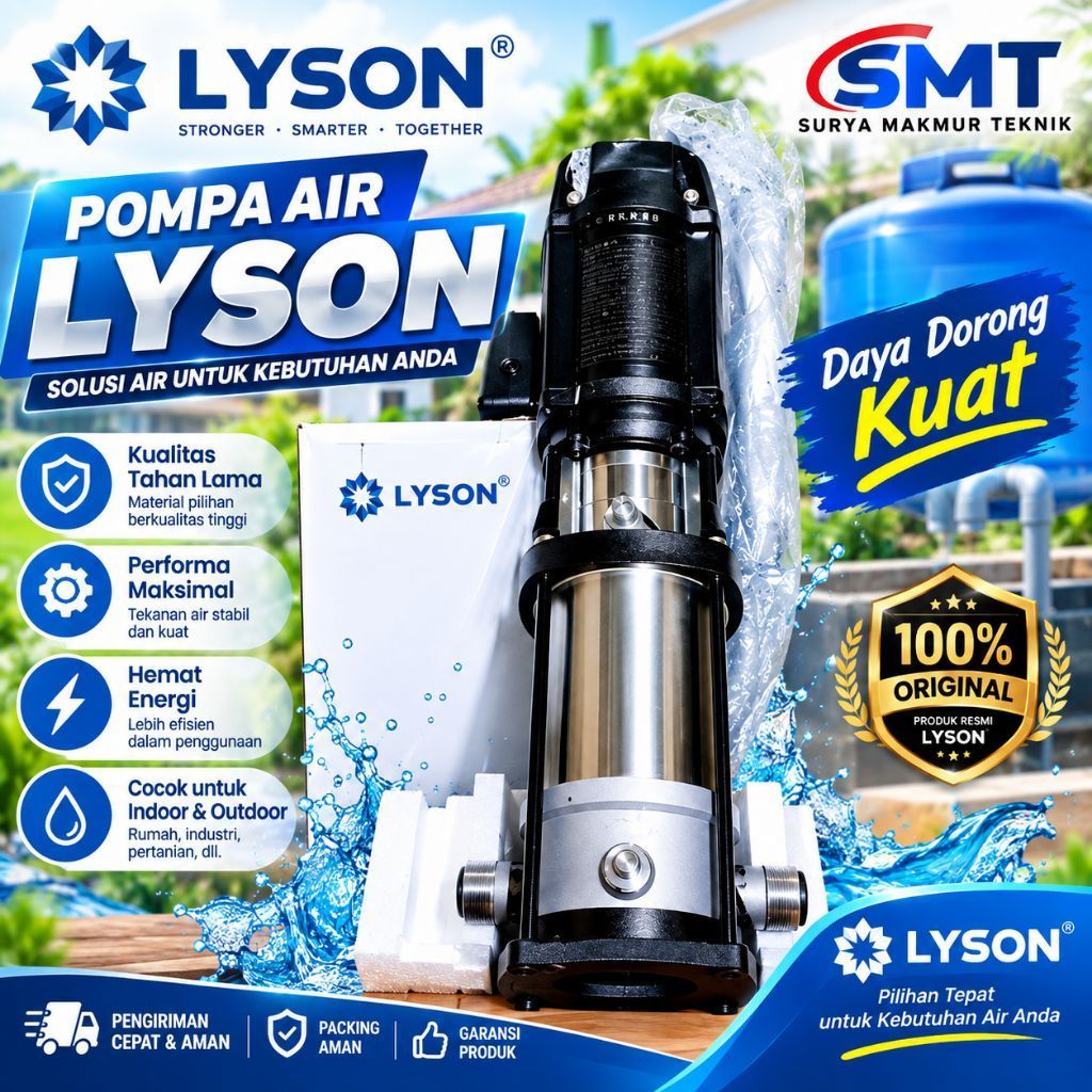 POMPA LYSON CDLF 4-12 1PHASE 2.2KW SETARA CNP CDLF 4-12