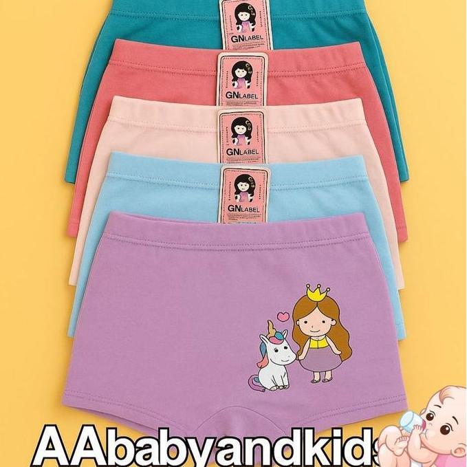 DI131 - 6PC CD BOXER SUPER SOFT Celana Dalam Anak Perempuan Usia 2-9Tahun Ukuran M L XL COTTON NYAMA