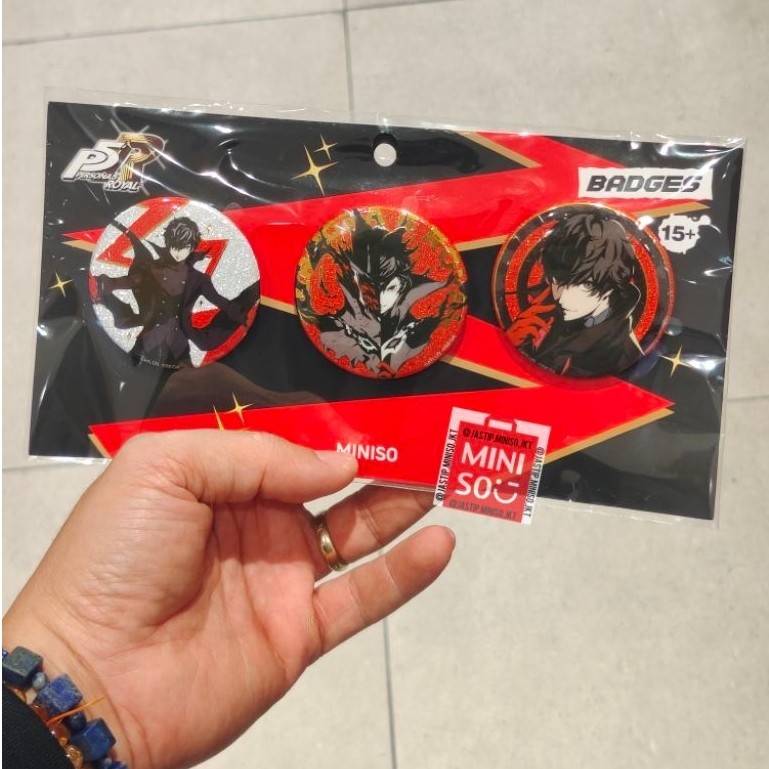 MINISO Metal Badge PERSONA 5 ROYAL (isi 3pcs)