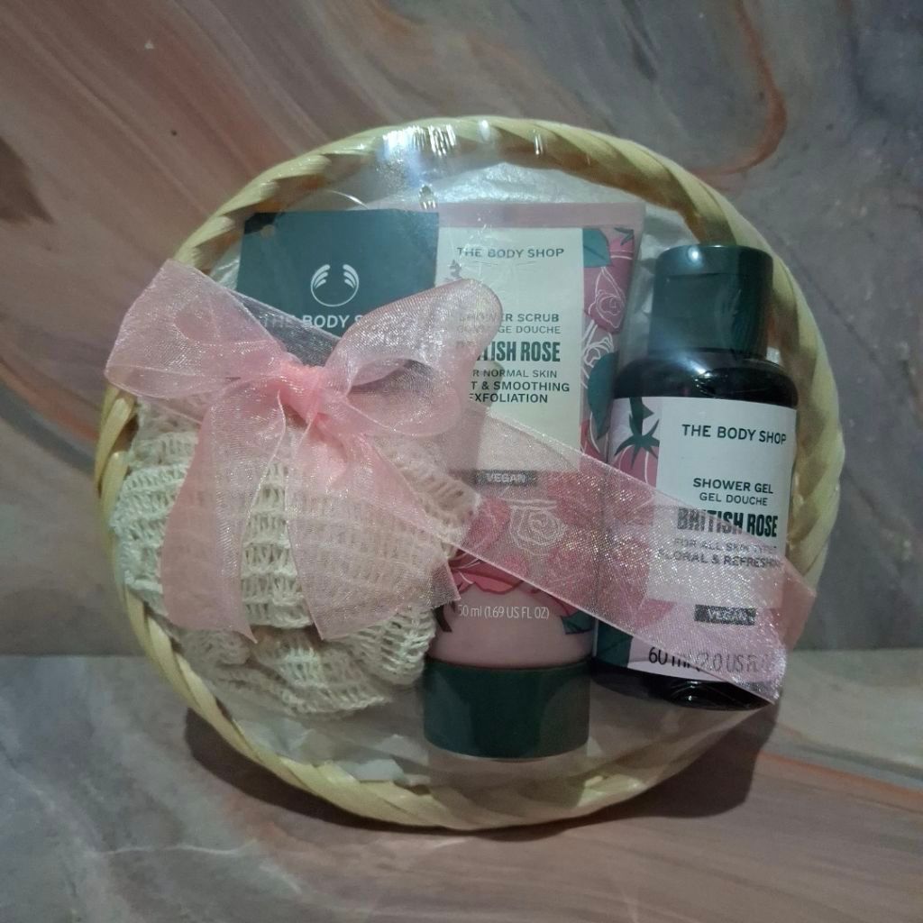 The body shop British rose gift paket seserahan kado