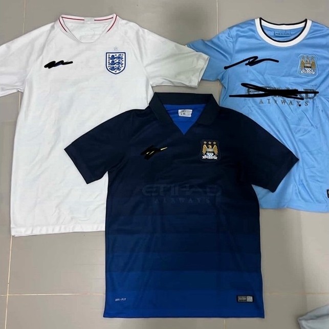 Jersey Bola Sepak England dan Manchester City Lengan Pendek Kaus Tim
