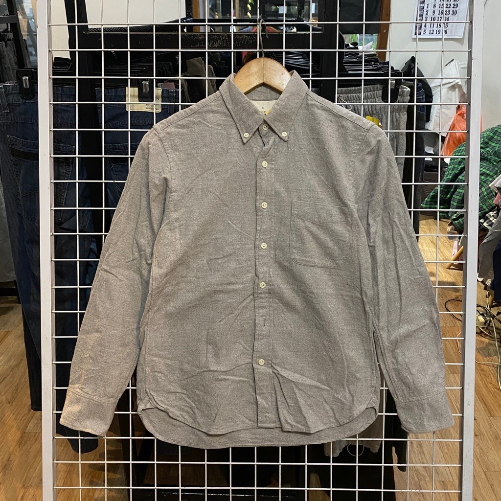 Muji Basic Grey Misty Flannel Shirts #Fl1531