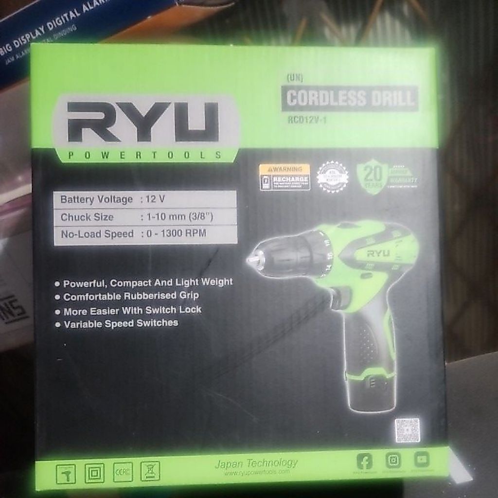 RYU Power Tools Cordless Drill BNIB
