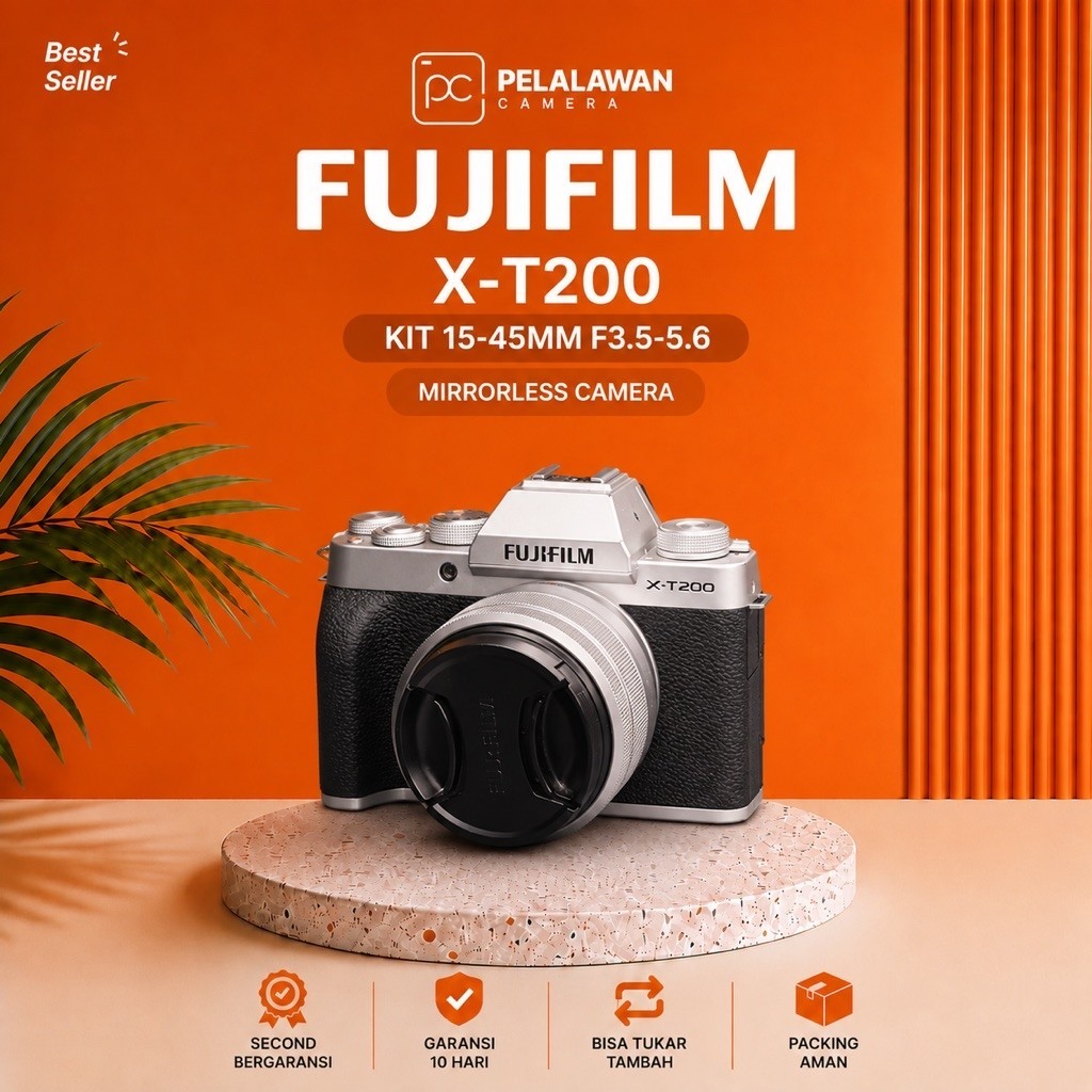 Fujifilm XT200 Kit 15-45mm Second bergaransi 100%
