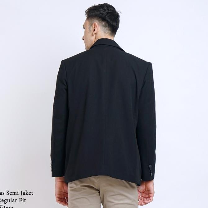 BOSS Jas Semi Jaket Formal Regular Fit Hitam
