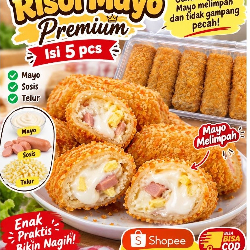 Risoles Mayo Premium Frozen Isi 5 Gendut-Gendut