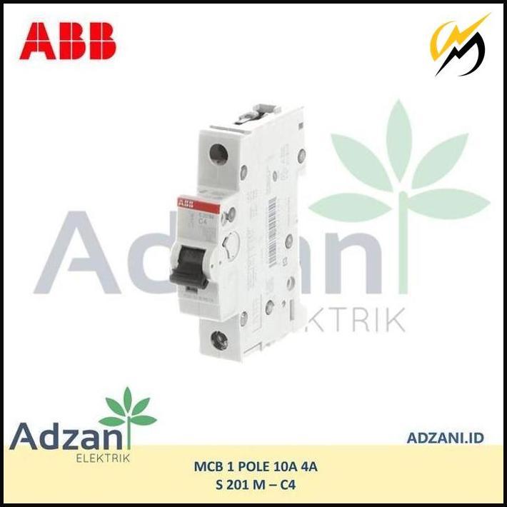 [Abb] Mcb 1P 4A 10Ka 15Ka S201M-C4 2Cds271001R0044 S 201 M Diskon