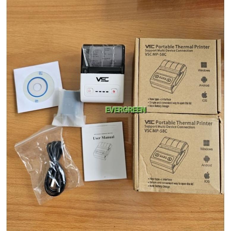 MINI PRINTER BLUETOOTH THERMAL VSC MP-58C  Printer PPOB Printer Kasir Printer Mesin Kasir Printer pr