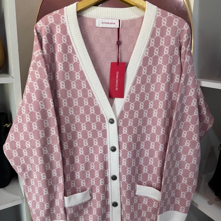 Monogram Cardigan & Sweetshirt Buttonscraves