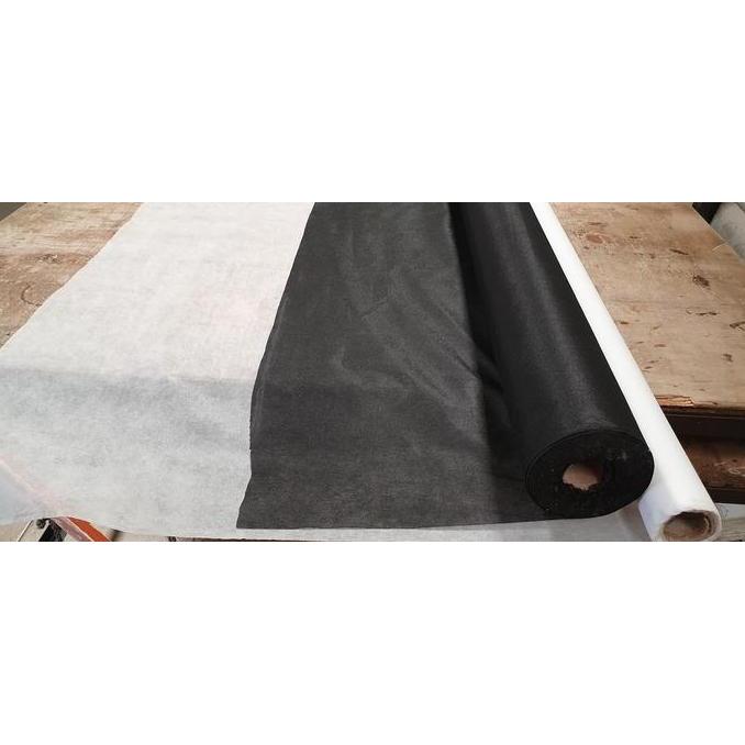 Kain Furing Puring Spunbond Tipis 40 GSM, Ukuran 160 cm Hitam & Putih
