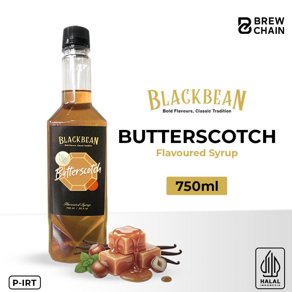 BREWCHAIN - BUTTERSCOTCH SYRUP BLACKBEAN PREMIUM 750ML /SIRUP BUTTERSCOTCH/ BUTTERSCOTCH SYRUP HALAL