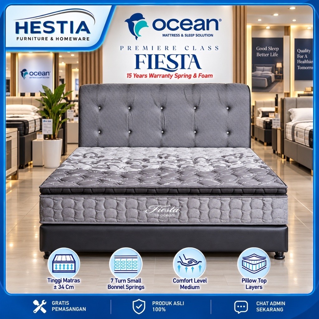 SPRINGBED OCEAN FIESTA - PREMIERE CLASS | PILLOW TOP | COMFORT MEDIUM