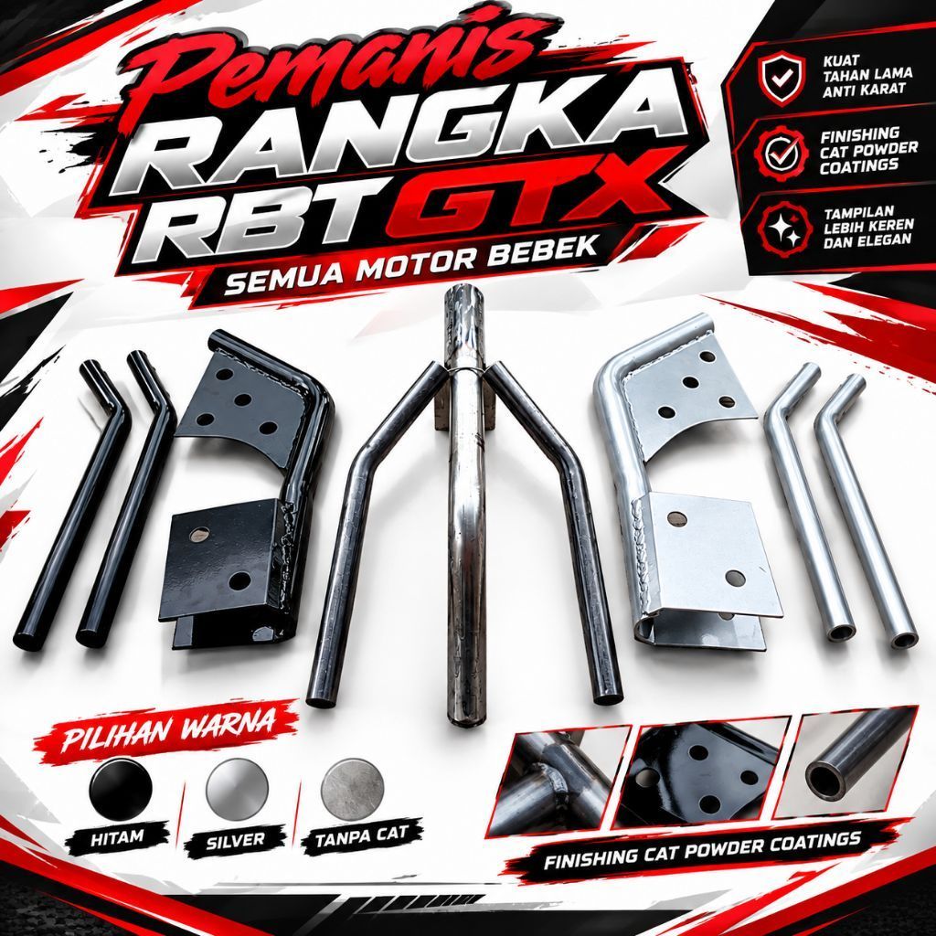 Pemanis Rangka Rbt Gtx Semua Jenis Motor Vega Supra Revo Karisma Blade Jupiter Kirana F1zr Shogun Sm