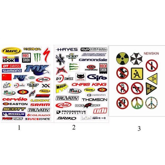 Downhill- Sticker Sepeda