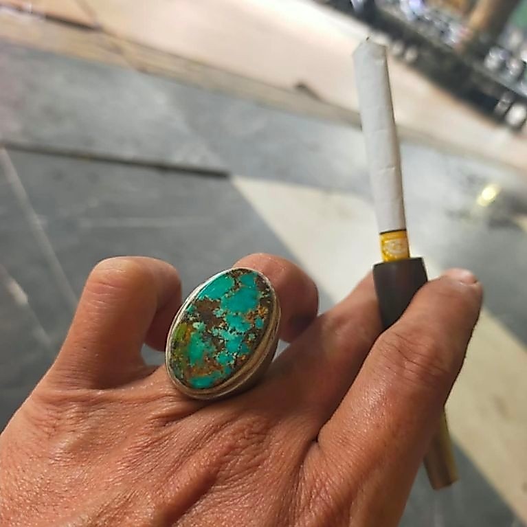 cincin batu pirus jumbo lawas