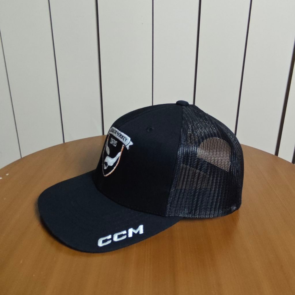 Topi CCM ISATIS Sport Team Trucker Cap Hockey Black Original Adjustable