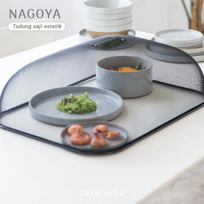 Nagoya L Tudung Saji Stainless Kotak Bulat Putih Estetik