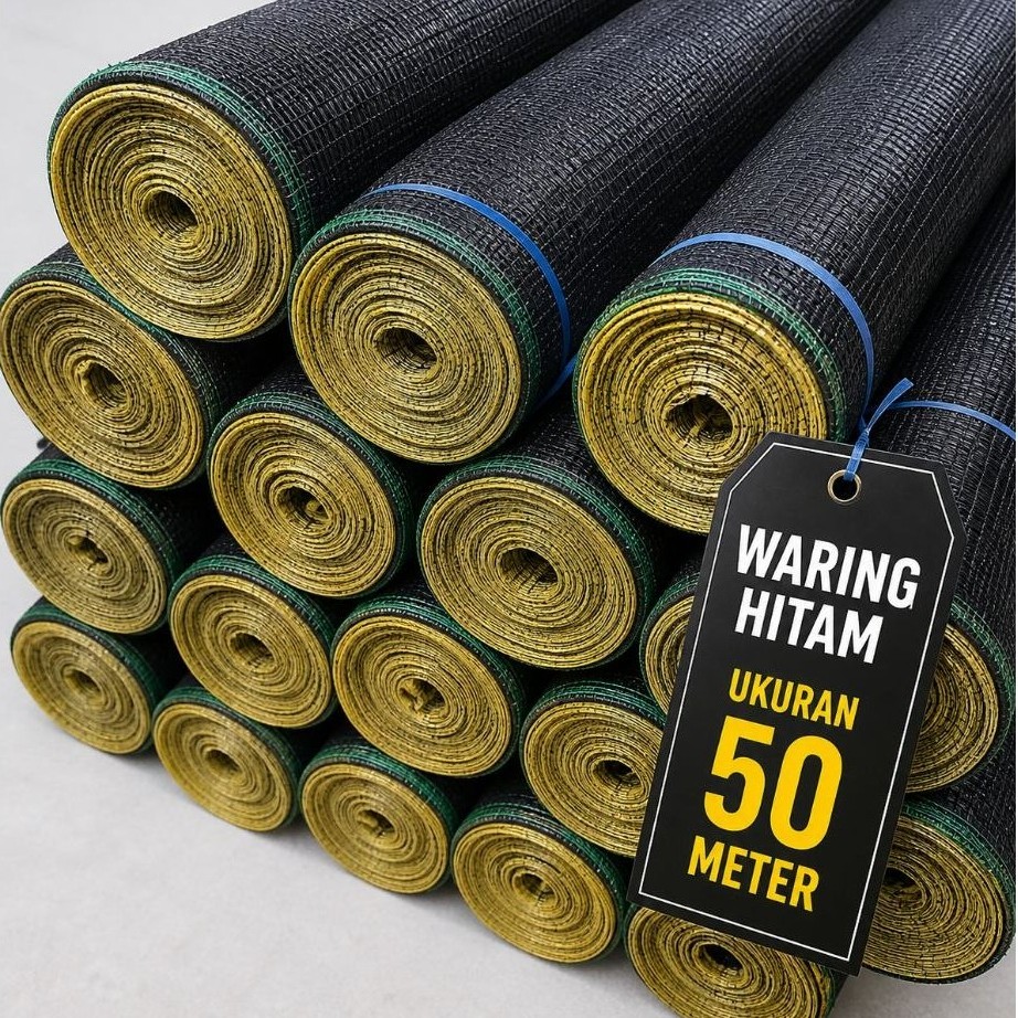 Waring Jaring Hitam 50 Meter | Jaring Pagar Tanaman Kebun Ternak