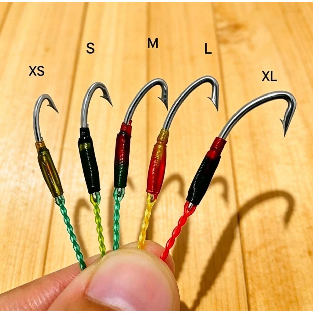 kail pancing urek belut 1set isi 5pcs XS S M L XL siap pakai bahan stainless anti karat