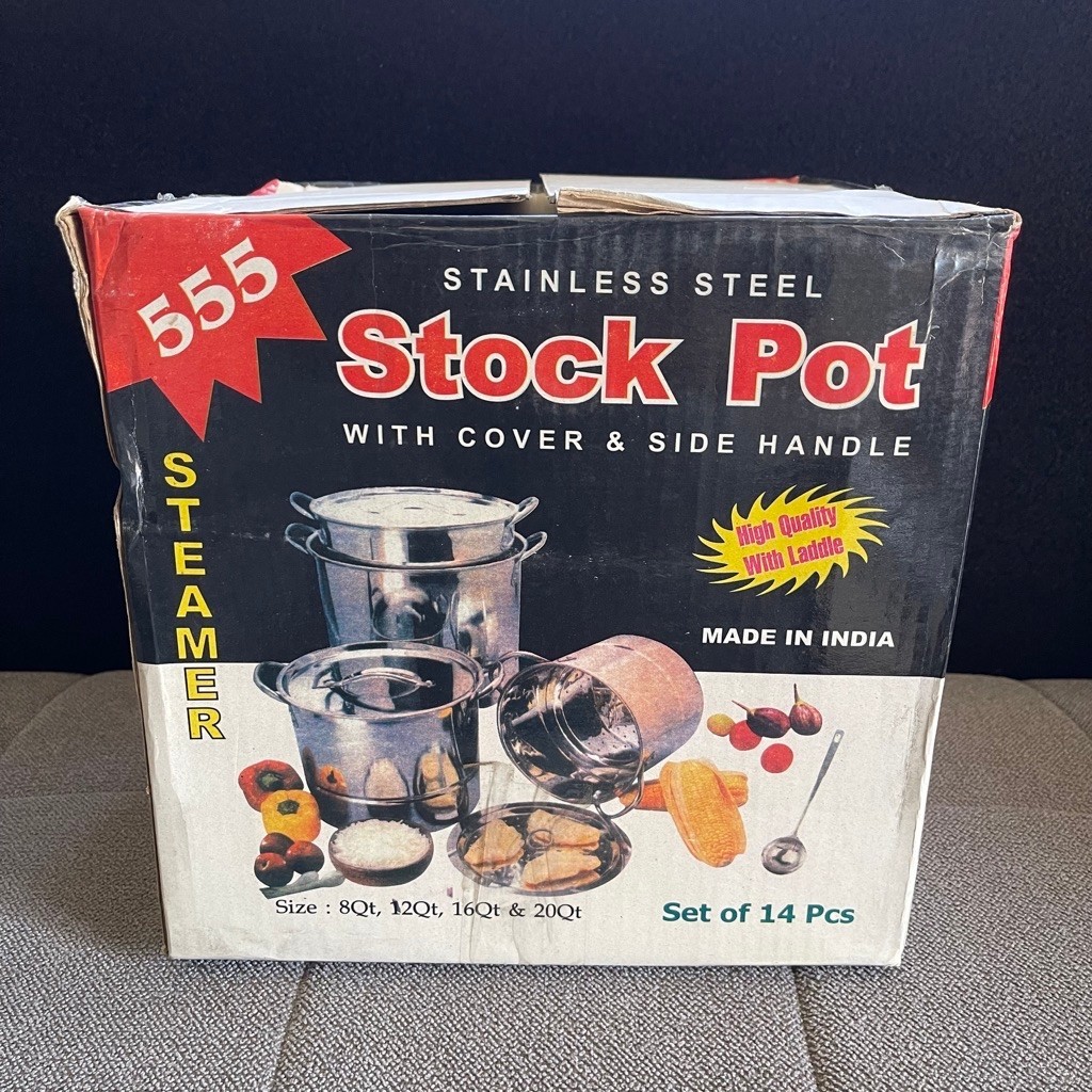 Panci kukusan 555 steanliss stock pot steammer made in india new