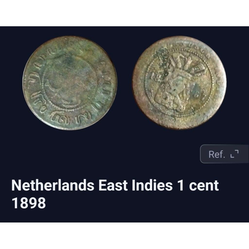 Koin 1 Cent Nederland Indie 1898