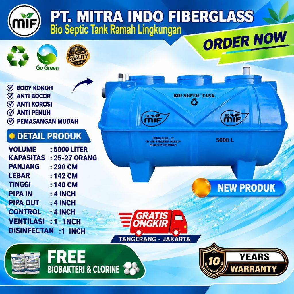 septic tank 5000 liter bio mif