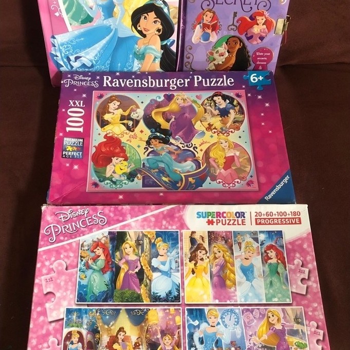take all disney princess buku dan puzzle