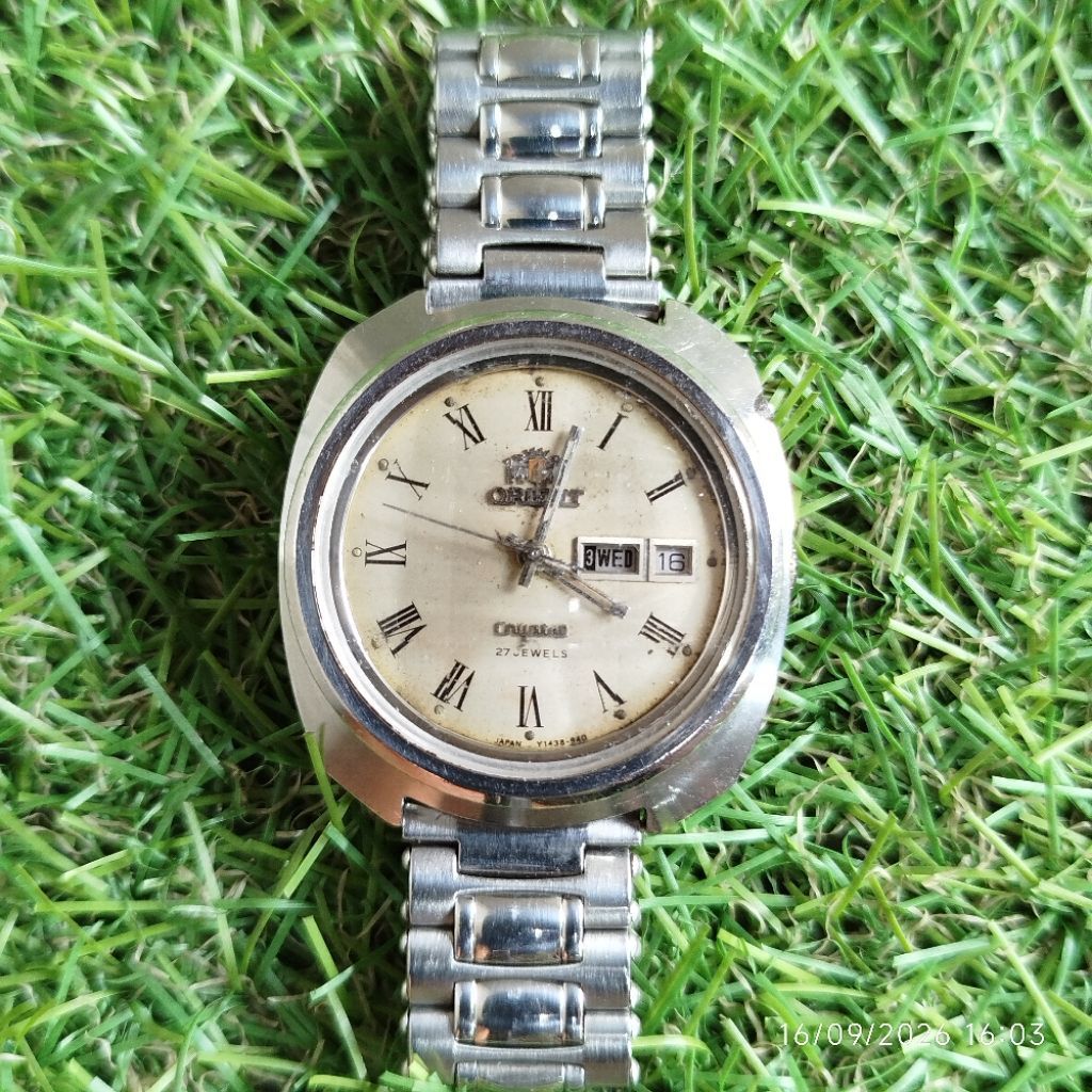RARE Vintage Orient Crystal 27 Jewels Romandial Japan